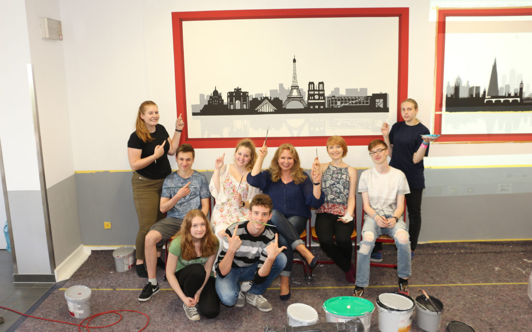 Wandgestaltung in der Mensa